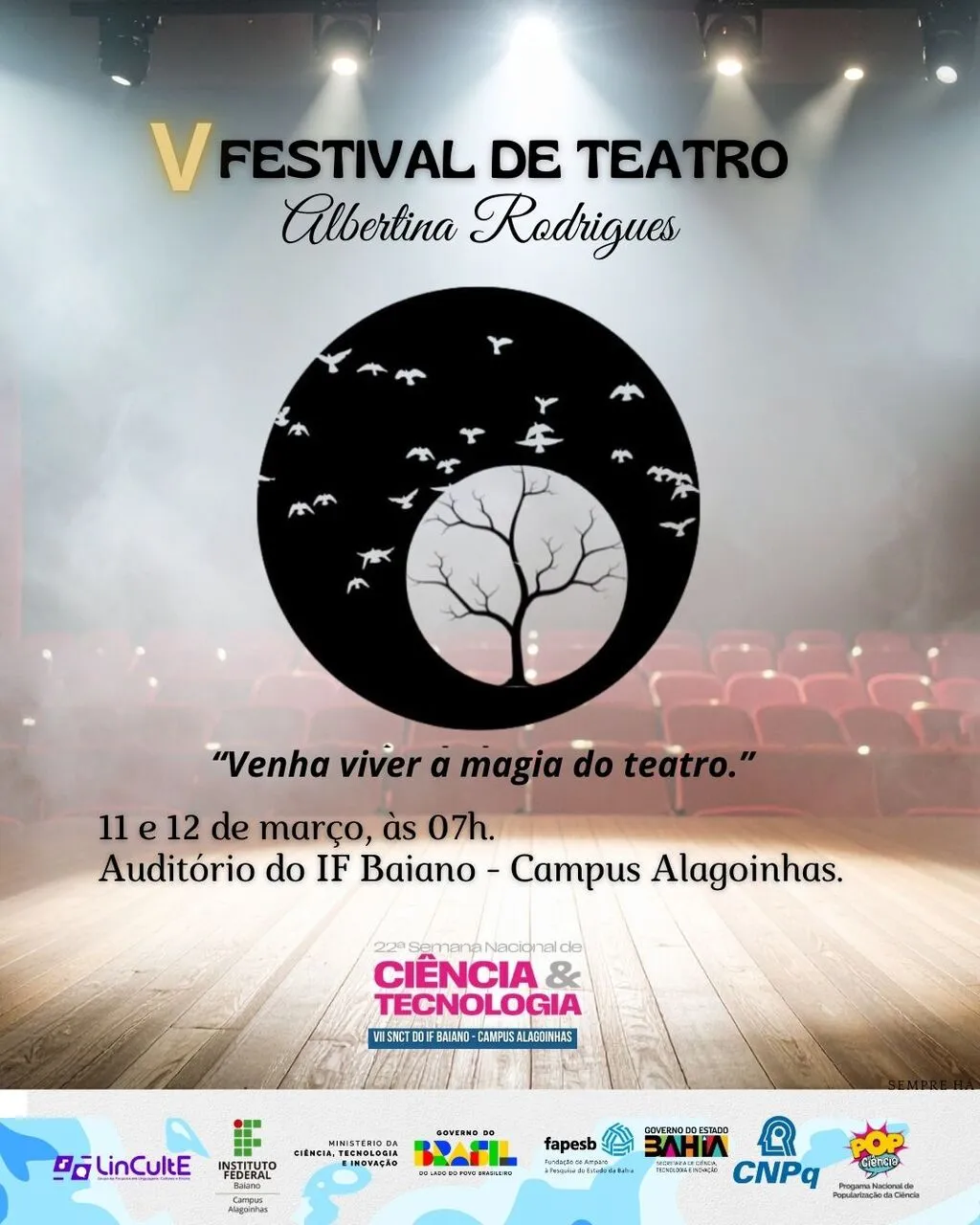 Festival de Teatro do IF Baiano celebra arte, educação e homenageia atriz de Alagoinhas